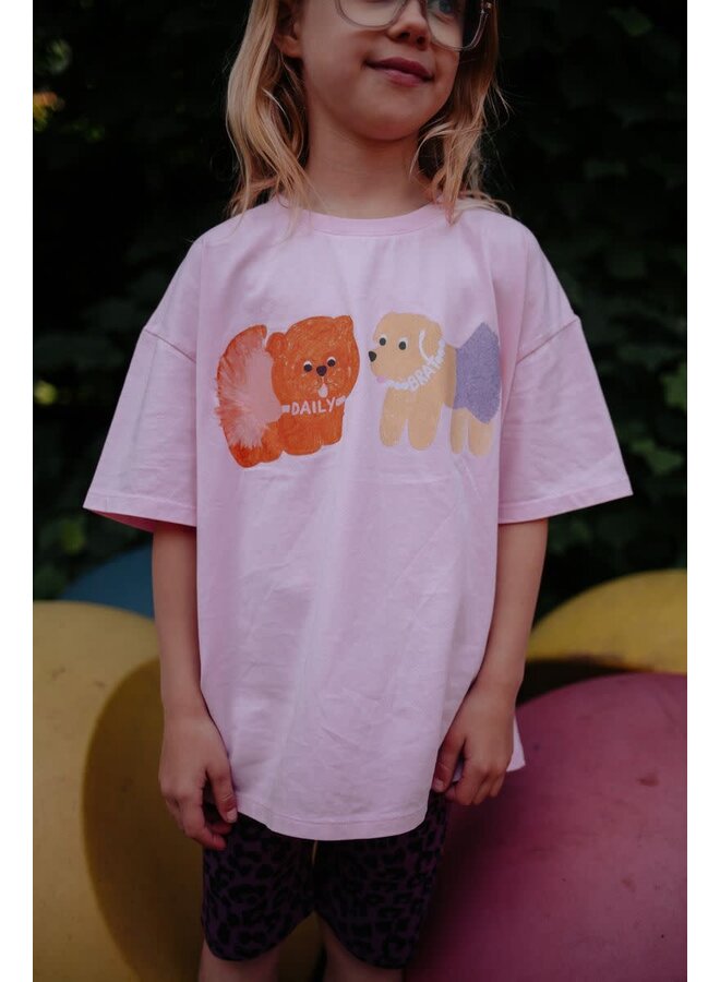 Puppy Posse T-Shirt Tender Pink - Daily Brat