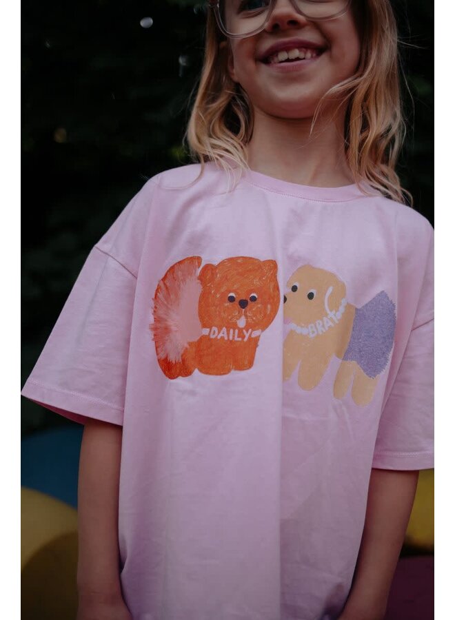 Puppy Posse T-Shirt Tender Pink - Daily Brat