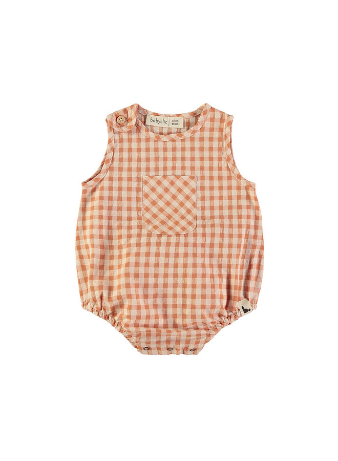 Romper - Checks Rust - Babyclic