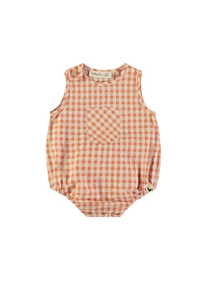 Romper - Checks Rust - Babyclic