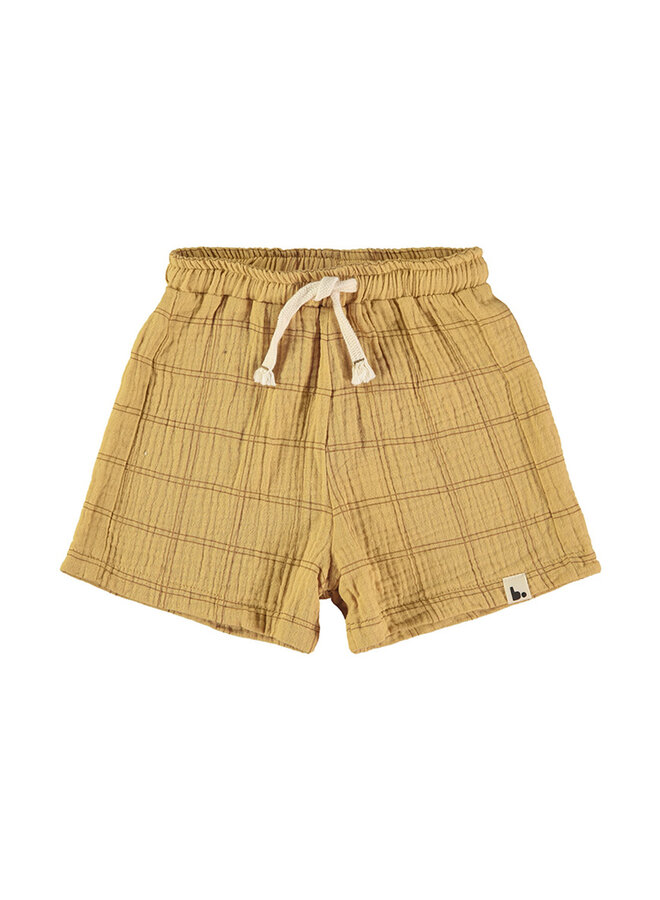 Shorts - Squares Mustard - Babyclic