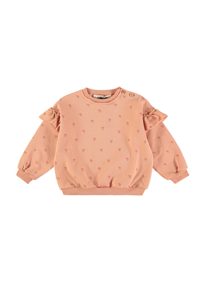 Sweatshirt - Poppies Apricot - Babyclic