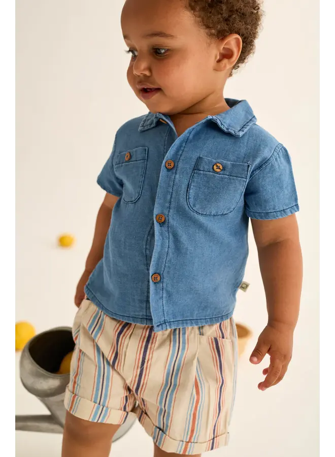 Muslin Shorts Roy - Stripes - My Little Cozmo