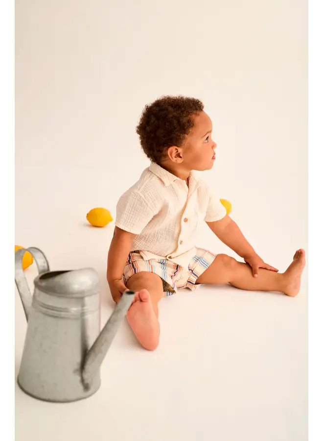 Muslin Shirt Abel - Ivory - My Little Cozmo