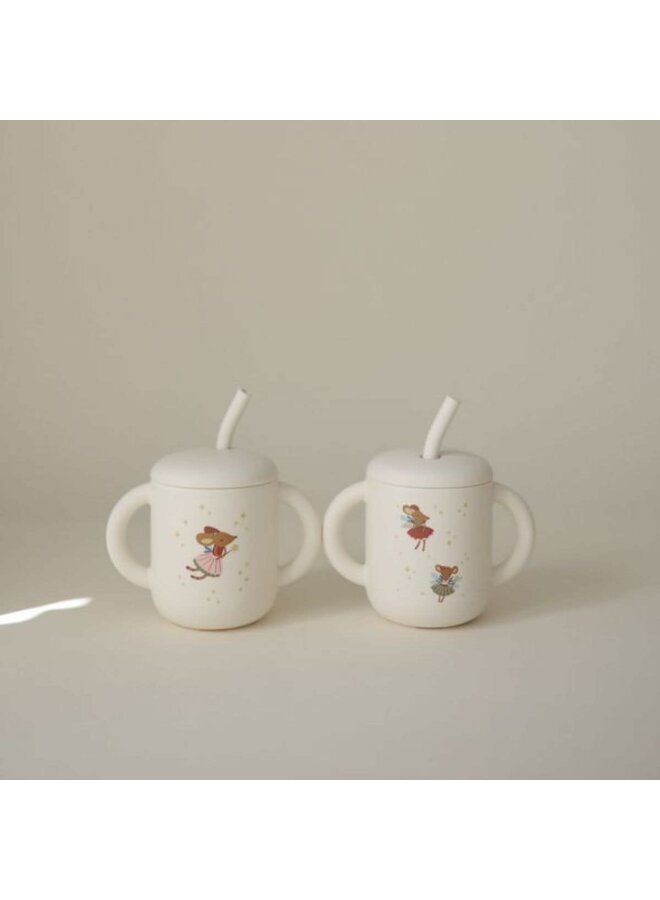 Training Cup + Straw - Fairy Mice - Mushie