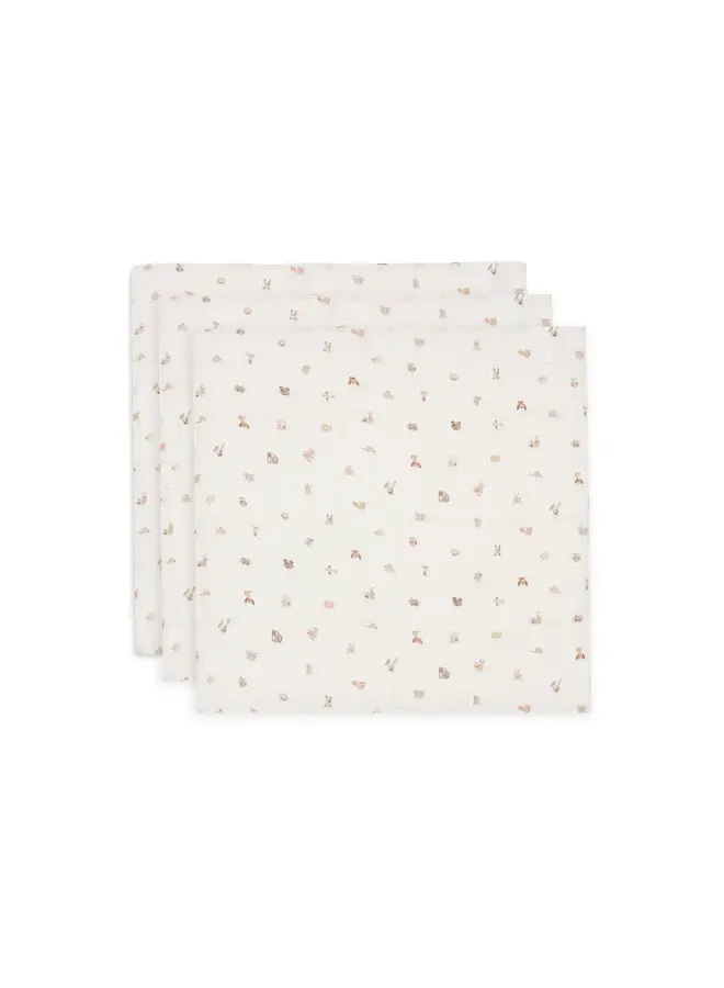 Tetradoek 70x70cm - Animal Friends - 3 Stuks - Jollein