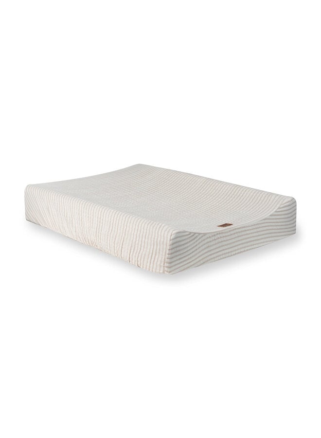 Muslin Waskussenhoes Stripes - Natural Collection - Quax