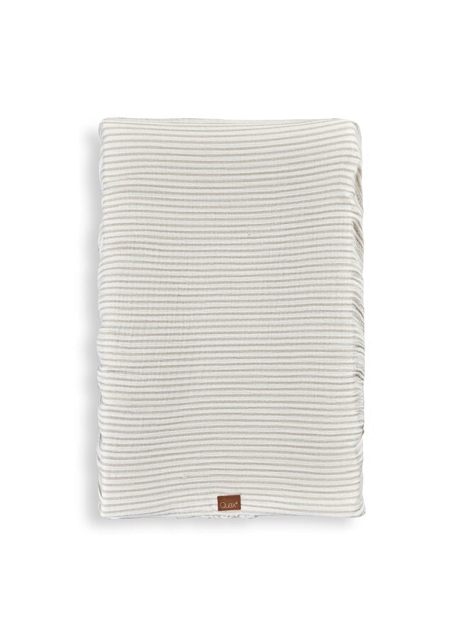 Muslin Waskussenhoes Stripes - Natural Collection - Quax