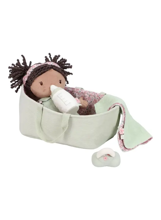 Babypop Evi met mandje en toebehoren - Little Dutch