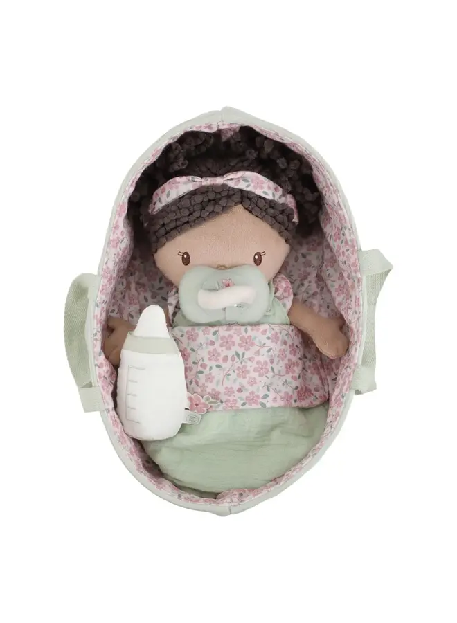 Babypop Evi met mandje en toebehoren - Little Dutch