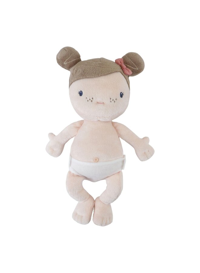 Babypop Rosa met mandje en toebehoren - Little Dutch