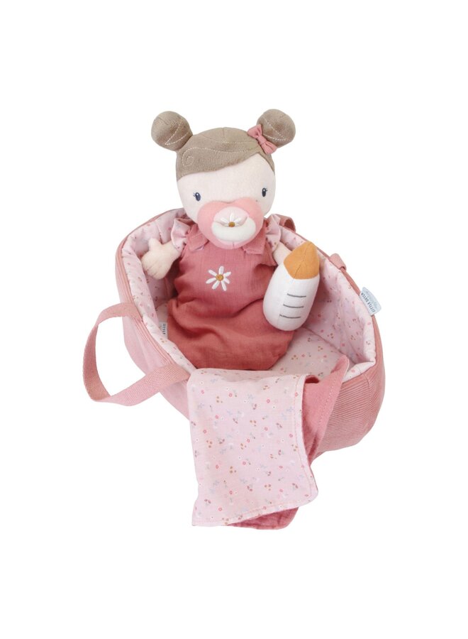 Babypop Rosa met mandje en toebehoren - Little Dutch