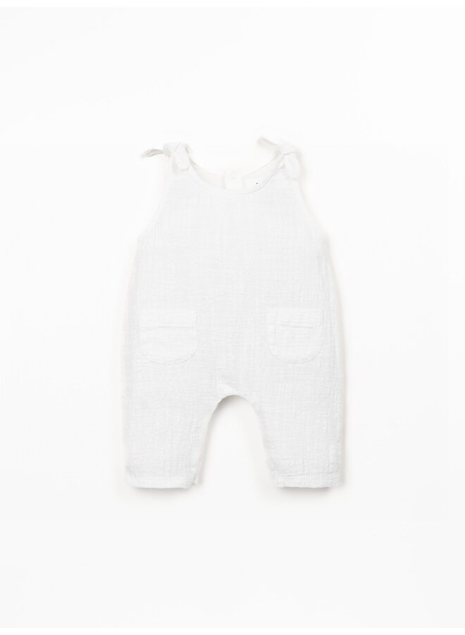 Woven Jumpsuit - White - Play Up