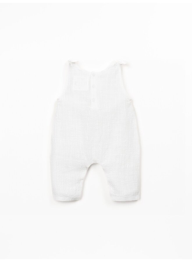 Woven Jumpsuit - White - Play Up
