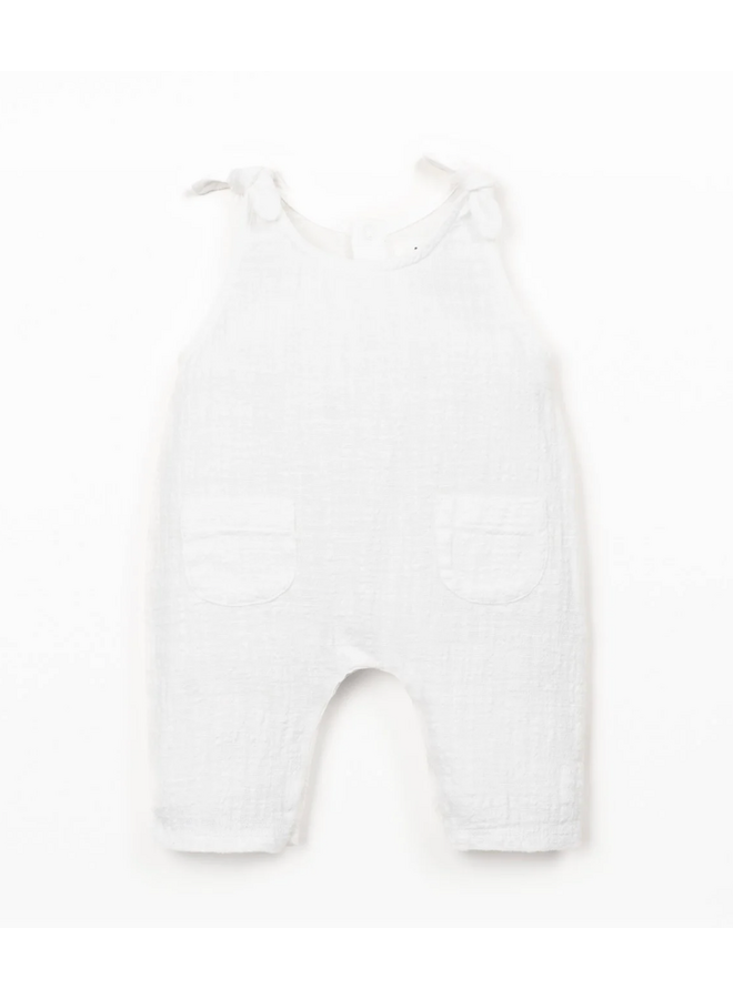 Woven Jumpsuit - White - Play Up