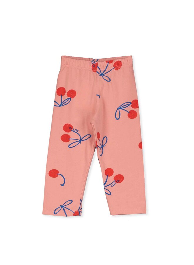 Baby Leggings - Cherries Clay Pink - Lotiekids