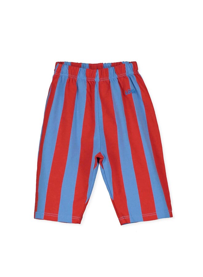 Baby Wide Pant - Lotie Red Stripes Baja Blue - Lotiekids