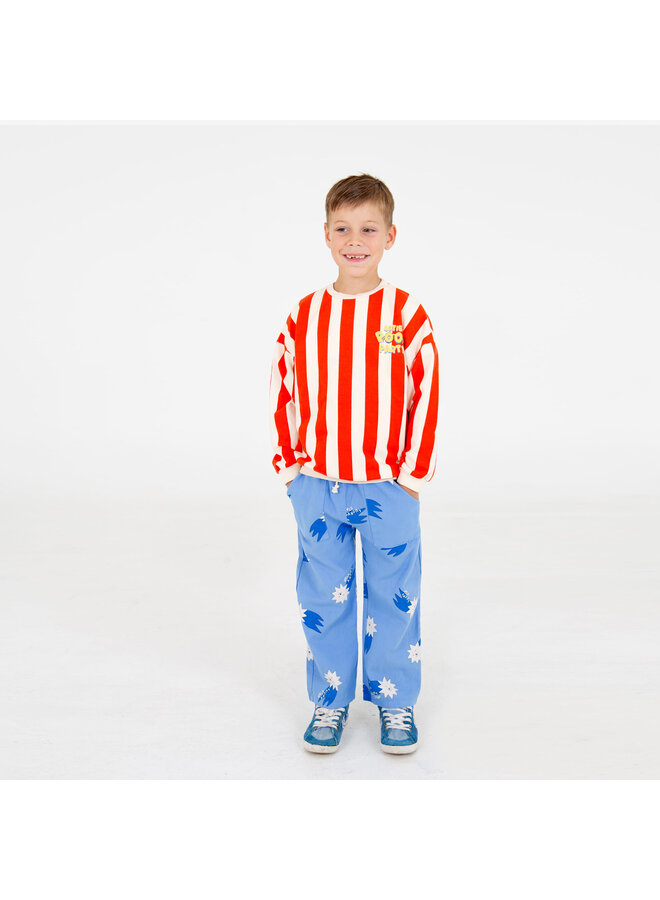Sweatshirt - Lotie Pool Party Red Stripes + Offwhite - Lotiekids