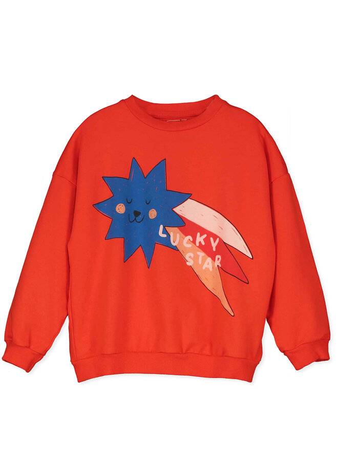 Sweatshirt - Big Lucky Star Coral Red - Lotiekids
