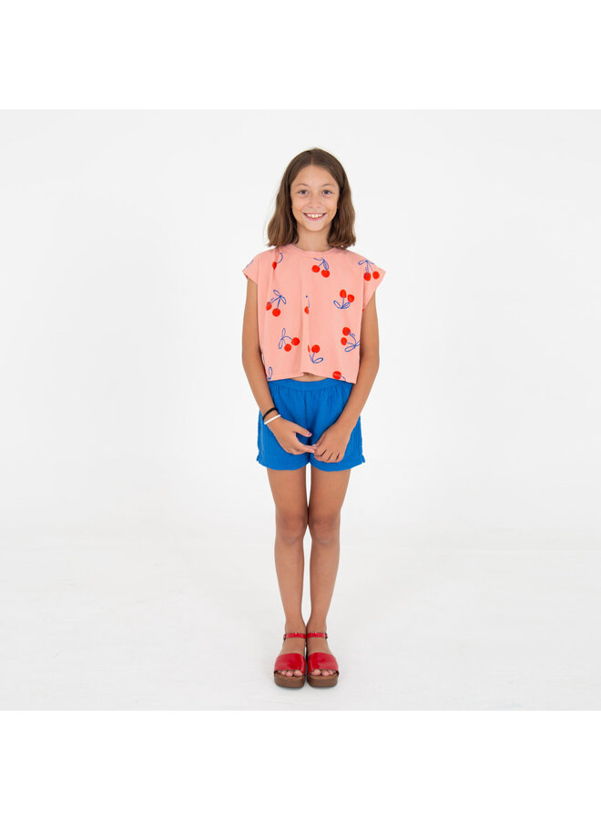 Crop Top - Cherries Allover Clay Pink - Lotiekids