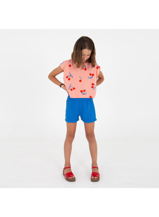 Crop Top - Cherries Allover Clay Pink - Lotiekids