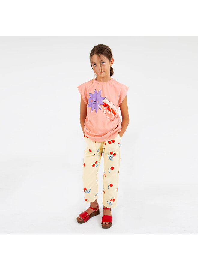 Sleeveless Tshirt - Big Lucky Star Clay Pink - Lotiekids