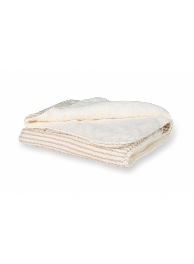 Teddy Newborn Blanket - Natural Stripes - Quax