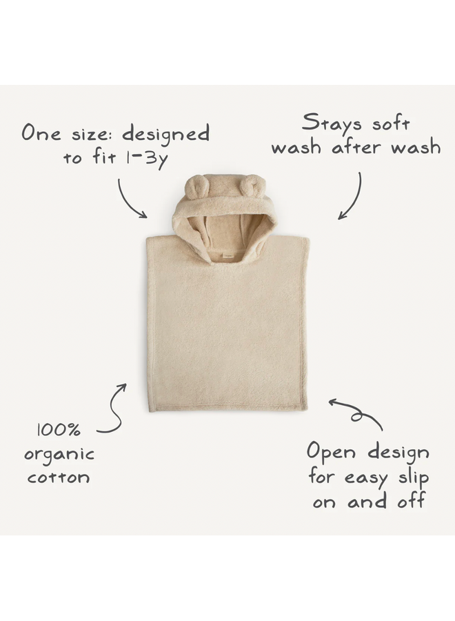Bear Poncho Towel - Moss - Mushie