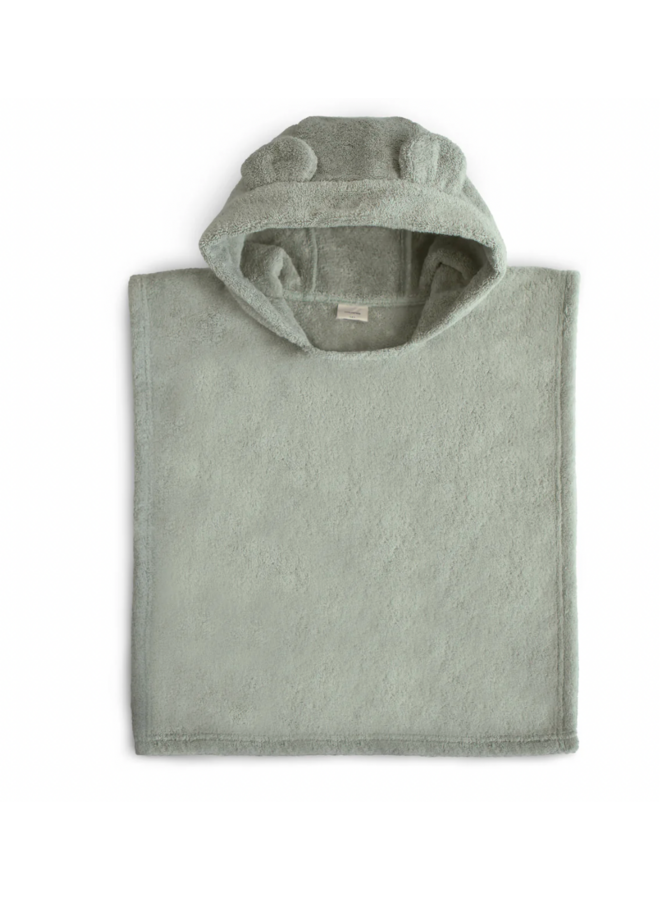 Bear Poncho Towel - Moss - Mushie