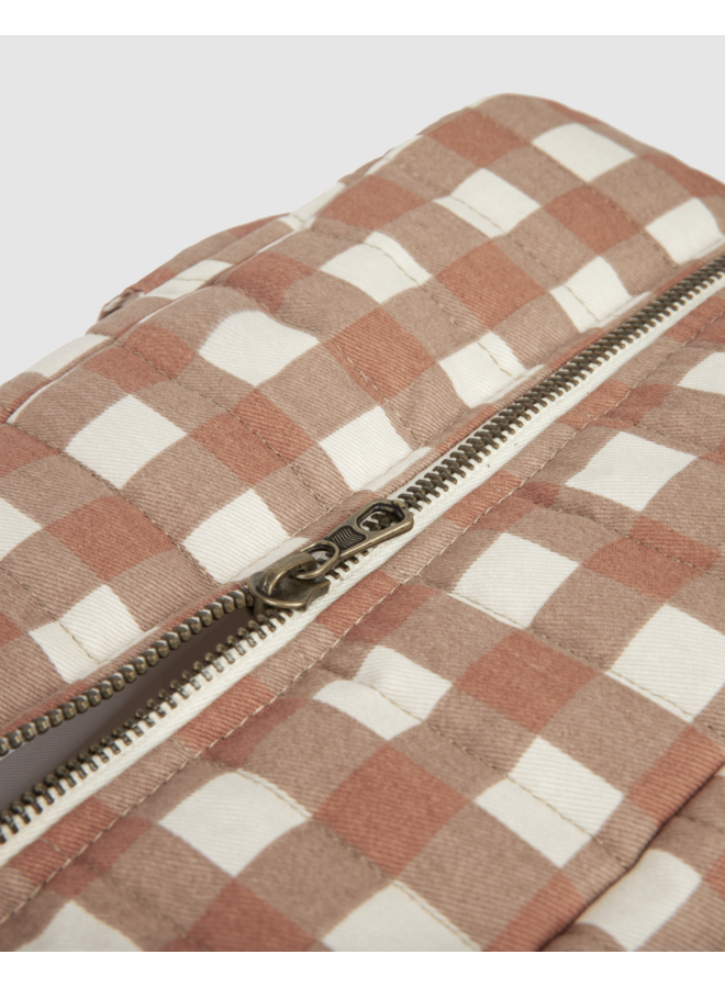 Waterproof Stroller Bag Hyde Park - Terracotta Checks - Nobodinoz