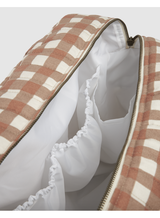 Waterproof Stroller Bag Hyde Park - Terracotta Checks - Nobodinoz