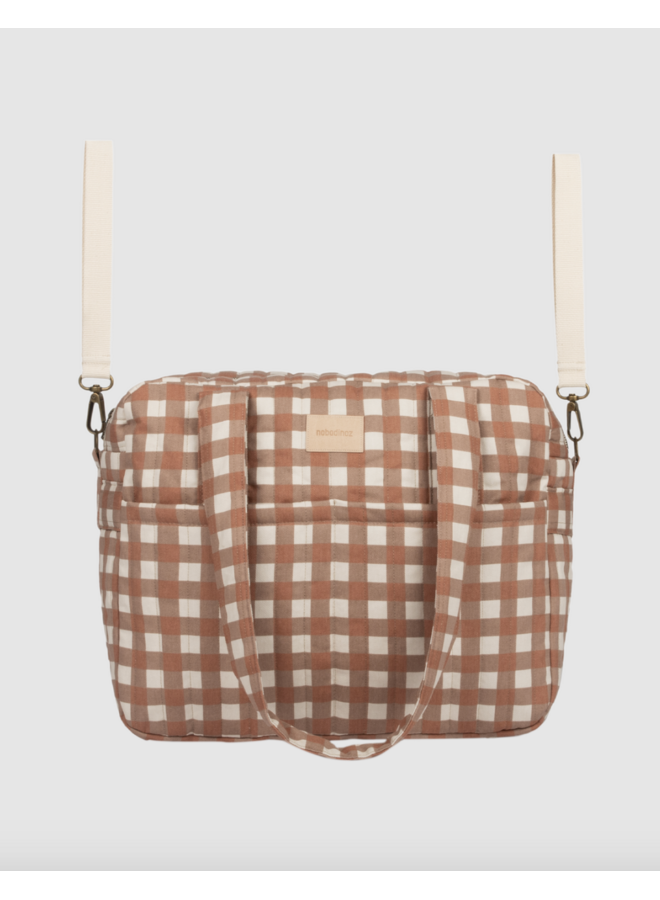 Waterproof Stroller Bag Hyde Park - Terracotta Checks - Nobodinoz