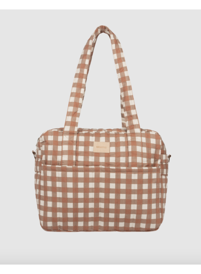 Waterproof Stroller Bag Hyde Park - Terracotta Checks - Nobodinoz