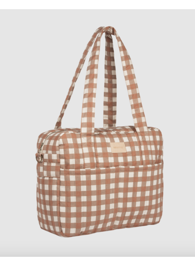 Waterproof Stroller Bag Hyde Park - Terracotta Checks - Nobodinoz