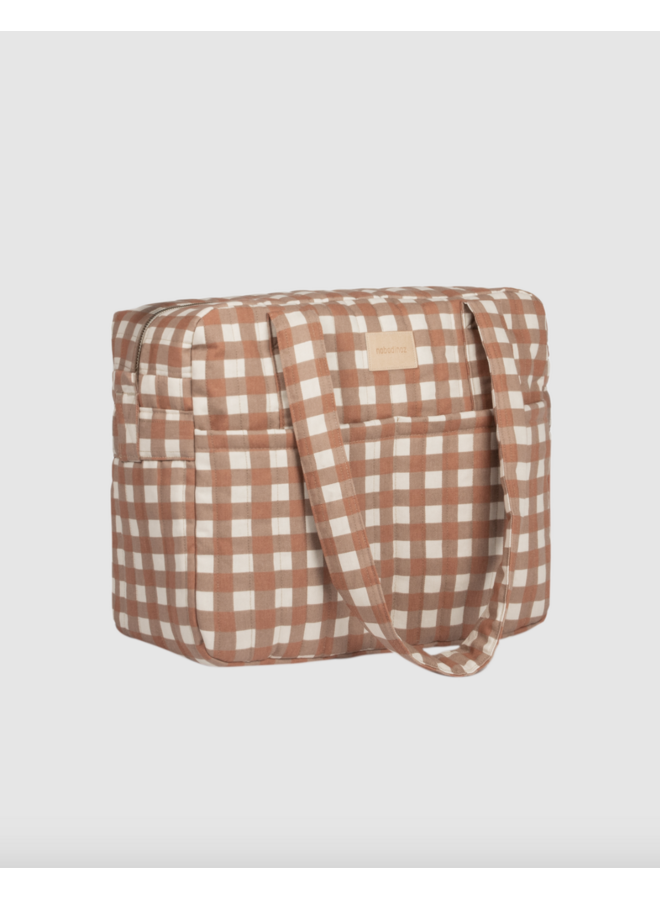 Waterproof Stroller Bag Hyde Park - Terracotta Checks - Nobodinoz