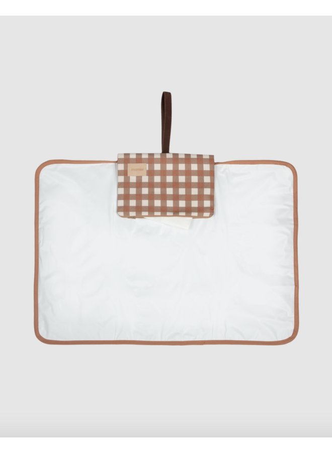 Hyde Park Waterproof Verzorgingsmatje - Terracotta Checks  - Nobodinoz