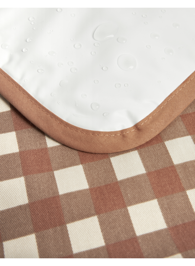Hyde Park Waterproof Verzorgingsmatje - Terracotta Checks  - Nobodinoz
