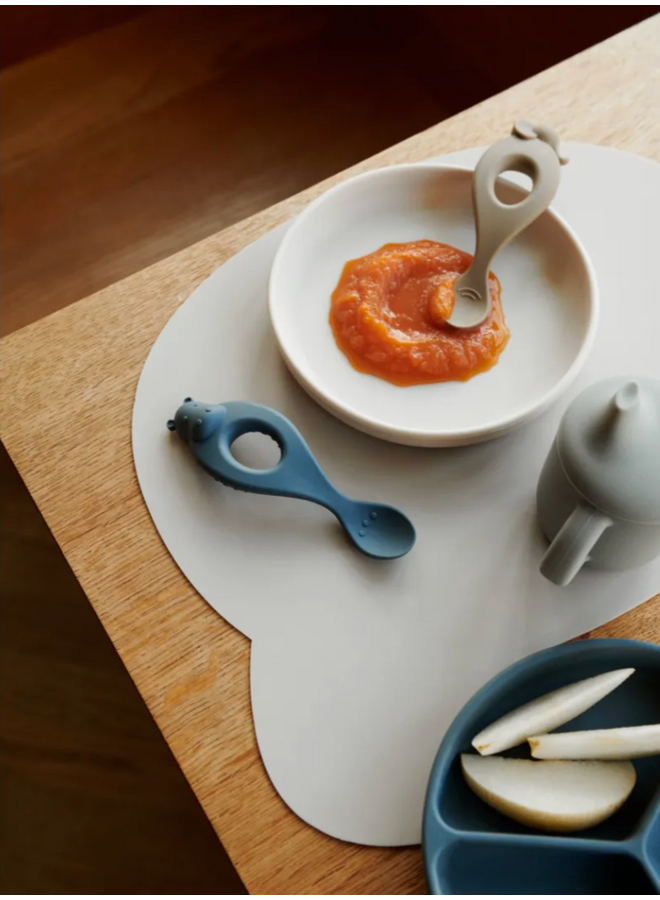 Liva Silicone Spoon 4-Pack - Safari Blue Mix - Liewood