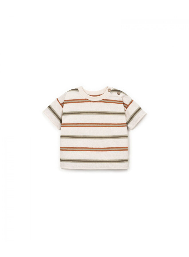 Jersey T-Shirt Stripes Rust - Play Up