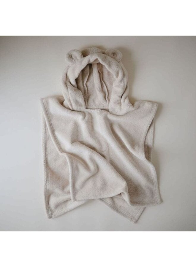 Bear Poncho Towel - Fog - Mushie