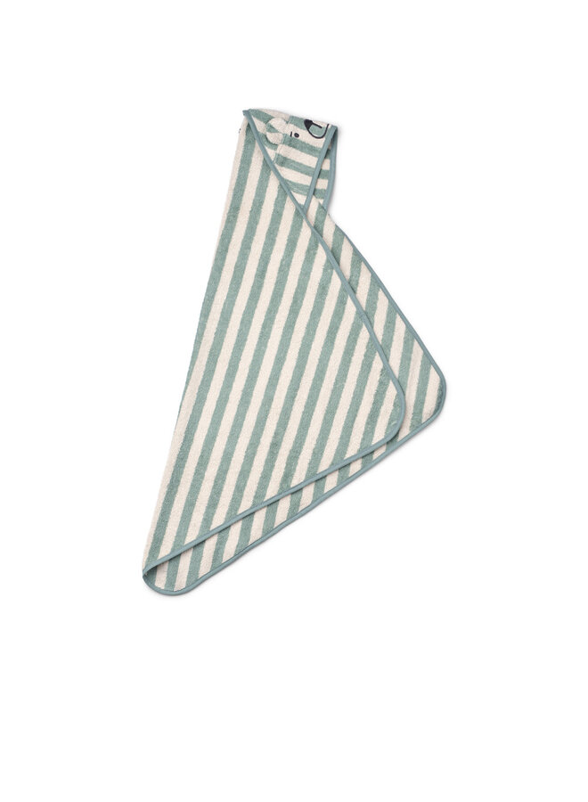 Albert Hooded Towel - Peppermint / creme de la creme - Liewood