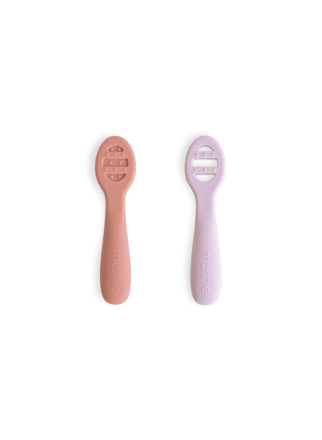 First Feeding Baby Spoons - Rose/Lila - Mushie