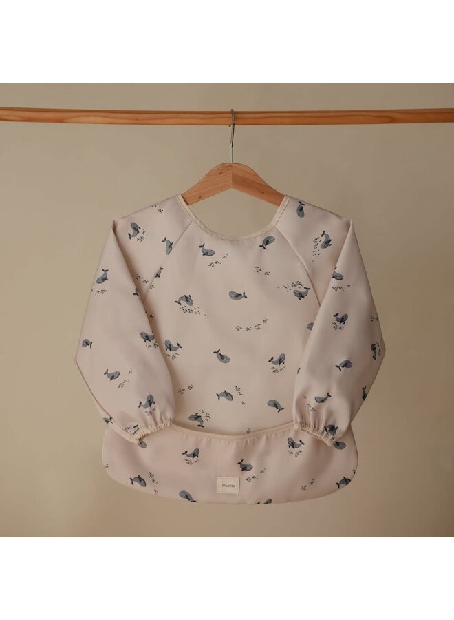 Long Sleeve Bib - Whale - Mushie