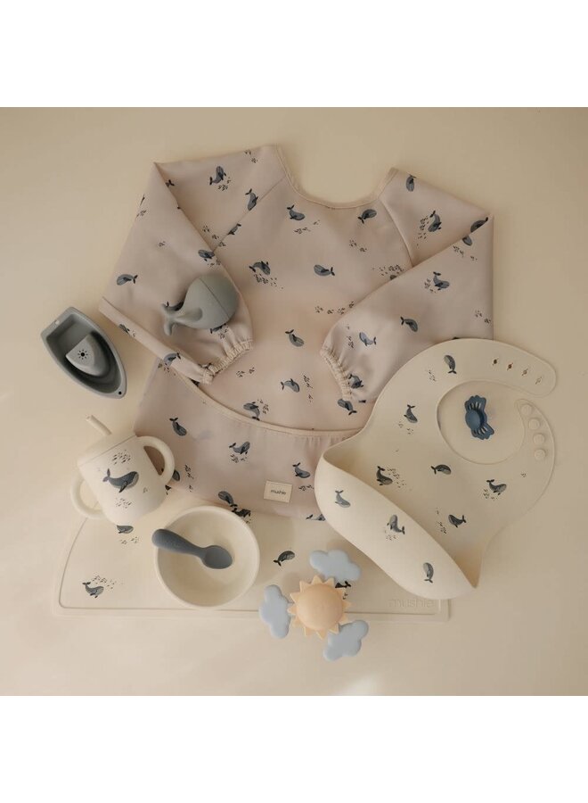 Long Sleeve Bib - Whale - Mushie