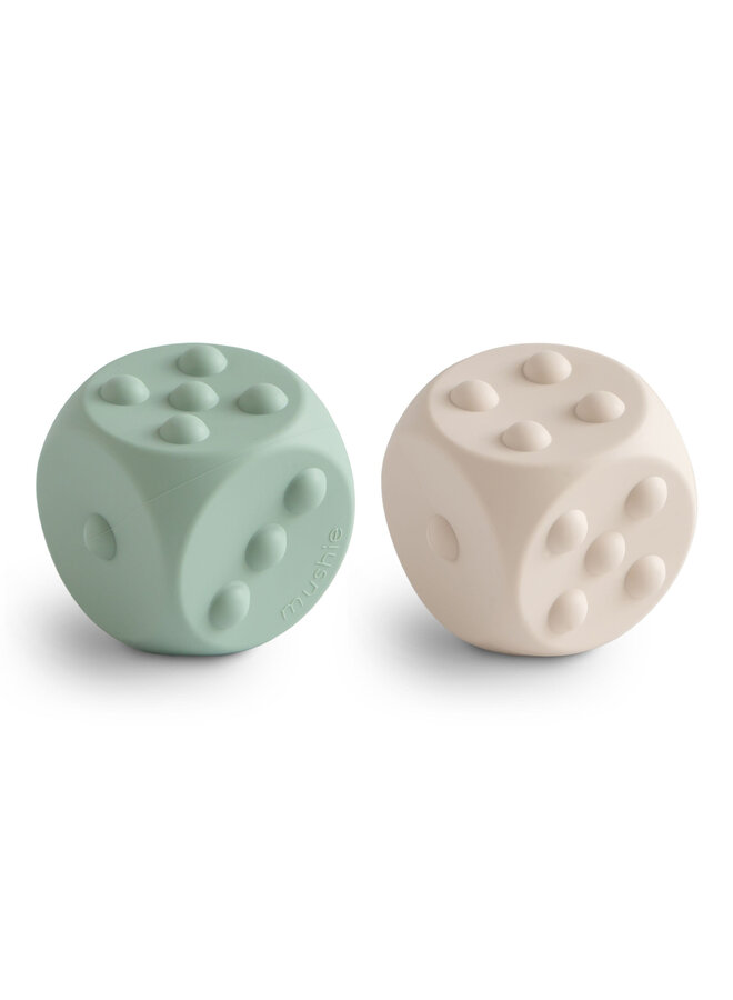 Dice Press Toy - Cambridge Blue/Sand - Mushie