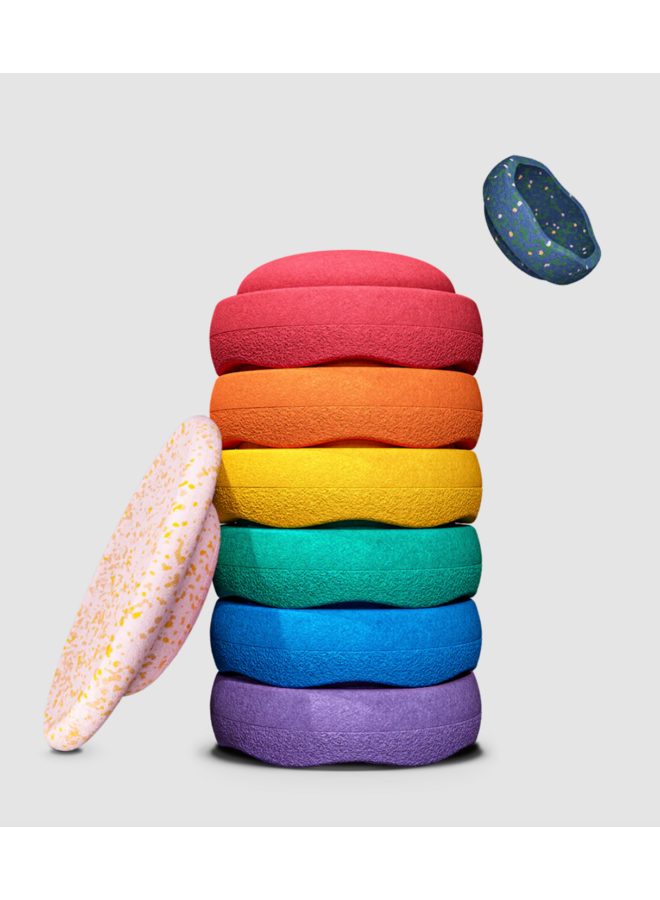 Rainbow Set met Balance Board - Classic - Gratis Mini - Stapelstein