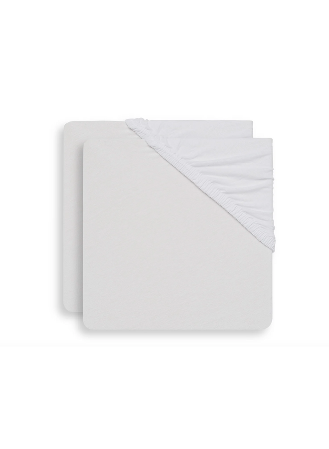 Hoeslaken Jersey 40/50x80/90 - 2 stuks - White - Jollein