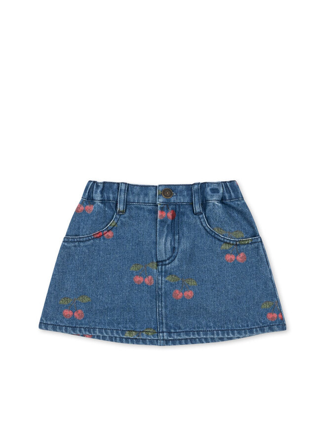 Magot Printed Skirt  - Ma Grande Cerise Denim - Konges Slojd