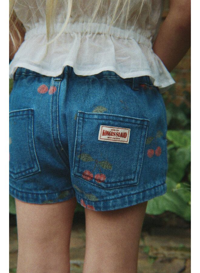 Magot Shorts  - Ma Grande Cerise Denim - Konges Slojd