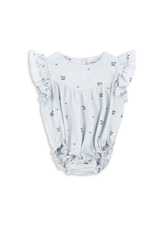 Coco Romper  - Cherry Blue Coeur - Konges Slojd